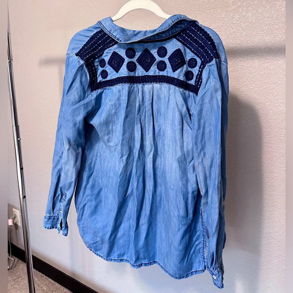 Anthropologie Denim Button-Up